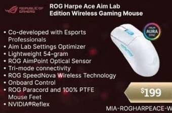 Leader Computers ROG Harpe Ace Aim Lab Edition Wireless Gaming Mouse offer
