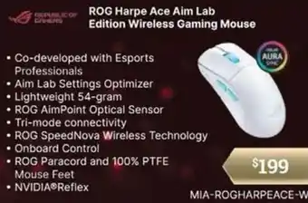 Leader Computers ROG Harpe Ace Aim Lab Edition Wireless Gaming Mouse offer