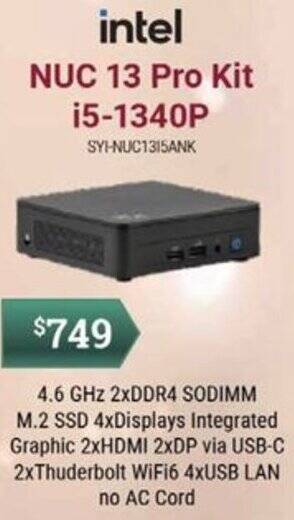 Leader Computers NUC 13 Pro Kit i5-1340P offer