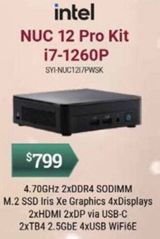 Leader Computers NUC 12 Pro Kit i7-1260P offer