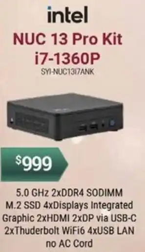 Leader Computers NUC 13 Pro Kit i7-1360P offer