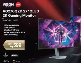 Leader Computers AG276QZD 27 OLED 2K Gaming Monitor offer