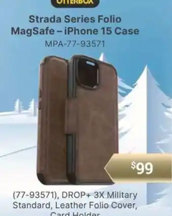 Leader Computers Strada Series Folio MagSafe - iPhone 15 Case offer