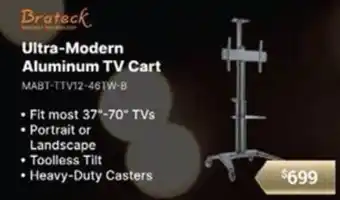 Ultra-Modern Aluminum TV Cart
