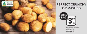 Foodworks Pre-Packed Brushed Potatoes 2kg offer