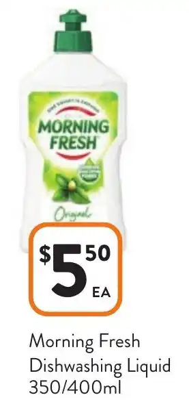 Foodworks Morning Fresh Dishwashing Liquid offer