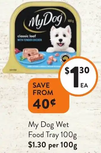 Foodworks My Dog Wet Food Tray 100g offer