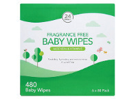 24 Daily Baby Wipes Fragrance Free 80 Wipes 6 Pack