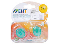 Terry White Avent Classic Soother (Translucent) 0-6M 2 Pack offer