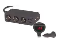 Road Tech Marine 12/24V 3 Way Lighter Socket Splitter with 4 USB Ports offer