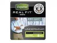 Depend Real Fit Underwear Male Large 8 Pack
