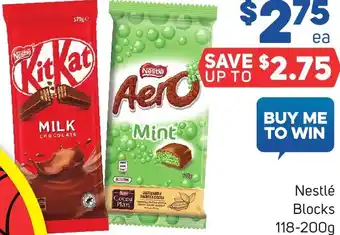 Foodland Nestlé Blocks 118-200g offer