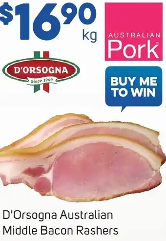 Foodland D'Orsogna Australian Middle Bacon Rashers offer