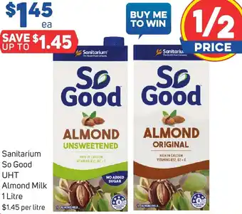 Foodland Sanitarium So Good UHT Almond Milk 1 Litre offer