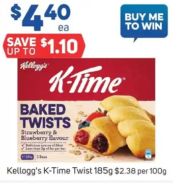 Foodland Kellogg's K-Time Twist 185g offer