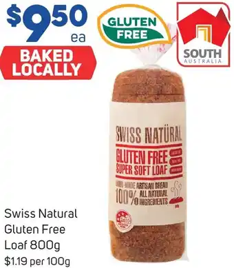 Foodland Swiss Natural Gluten Free Loaf 800g offer