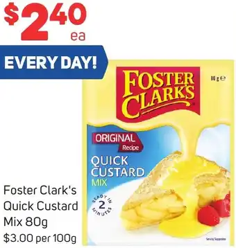 Foodland Foster Clark's Quick Custard Mix 80g offer