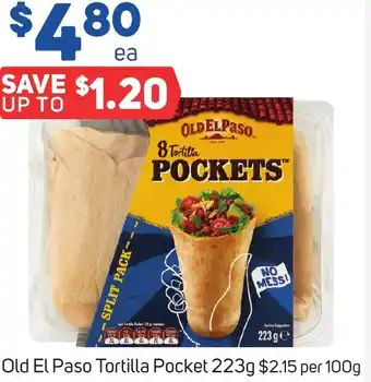 Foodland Old El Paso Tortilla Pocket 223g offer