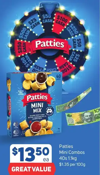 Foodland Patties Mini Combos 40s 1.1kg offer