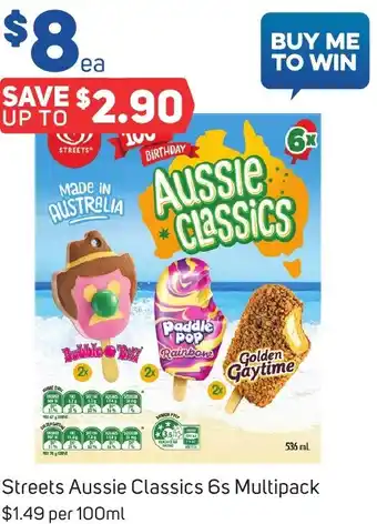 Foodland Streets Aussie Classics 6s Multipack offer