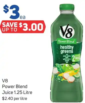 Foodland V8 Power Blend Juice 1.25 Litre offer