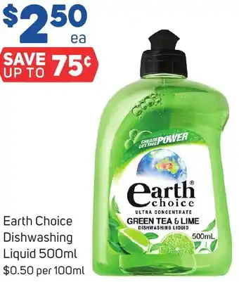 Foodland Earth Choice Dishwashing Liquid 500ml offer