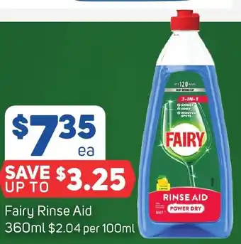 Foodland Fairy Rinse Aid 360ml offer