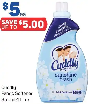 Foodland Cuddly Fabric Softener 850ml-1 Litre offer