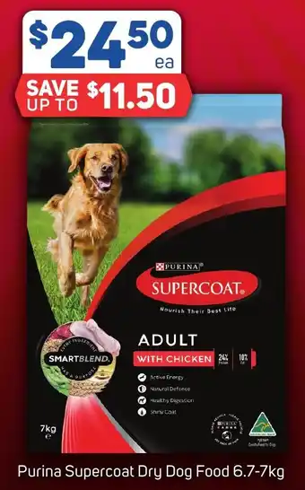 Foodland Purina Supercoat Dry Dog Food 6.7-7kg offer