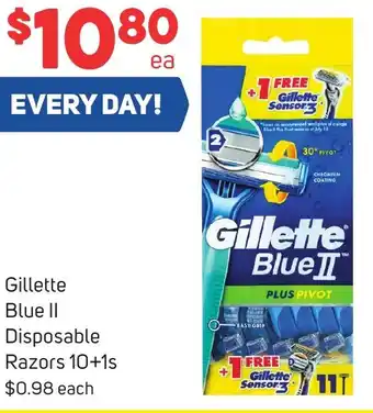 Foodland Gillette Blue Il Disposable Razors 10+1s offer