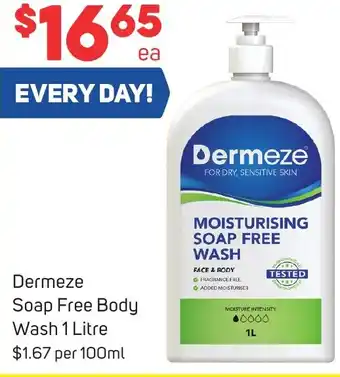 Foodland Dermeze Soap Free Body Wash 1 Litre offer