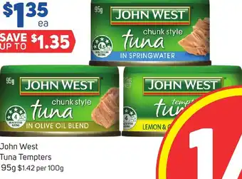 Foodland John West Tuna Tempters 95g offer