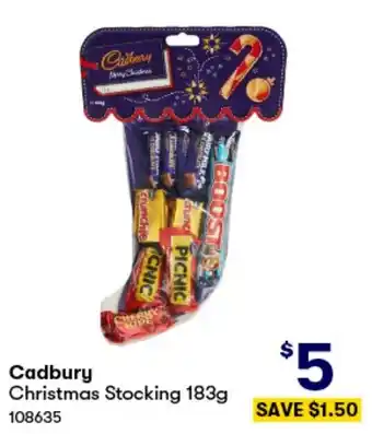 BIG W Cadbury Christmas Stocking 183g offer