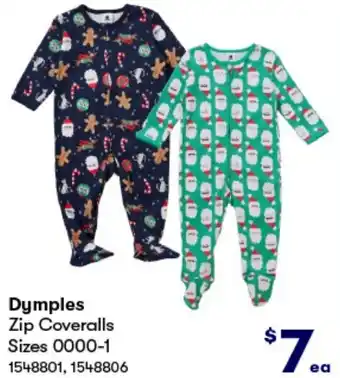 BIG W Dymples Zip Coveralls Sizes 0000-1 offer