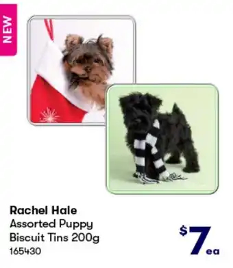 BIG W Rachel Hale Assorted Puppy Biscuit Tins 200g offer