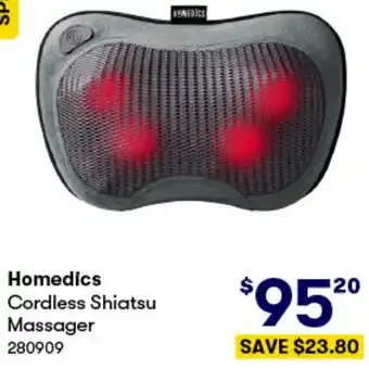 BIG W Homedics Cordless Shiatsu Massager offer