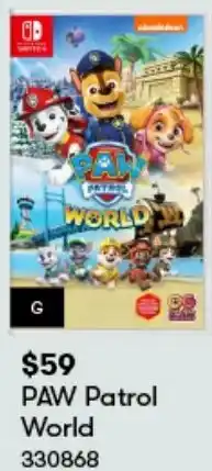 BIG W PAW Patrol World offer