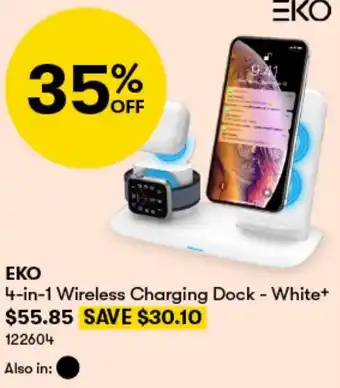 BIG W EKO 4-in-1 Wireless Charging Dock - White+ offer