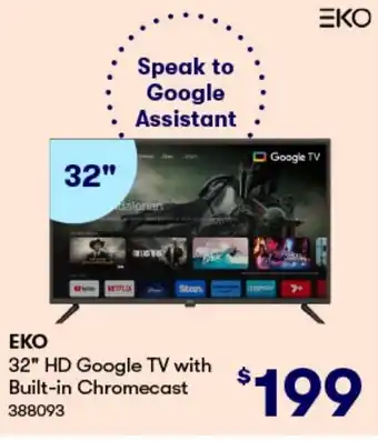 BIG W EKO 32" HD Google TV with Built-in Chromecast offer