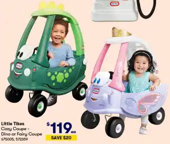 BIG W Little Tikes Cozy Coupe - Dino or Fairy Coupe offer