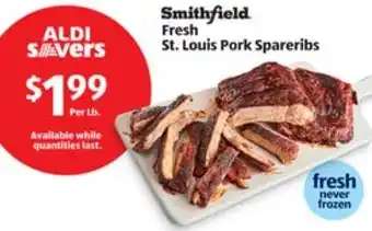 ALDI Smithfield Fresh St. Louis Pork Spareribs offer