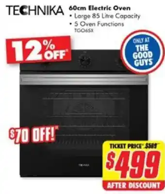 The Good Guys TECHNIKA 60cm Electric Oven offer