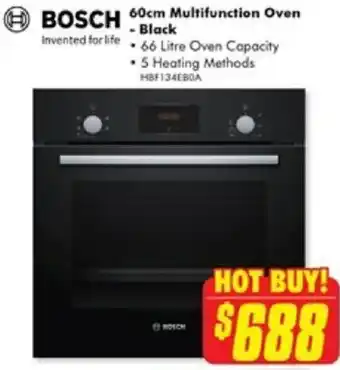 The Good Guys BOSCH 60cm Multifunction Oven - Black offer