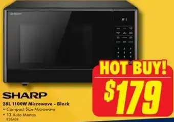 The Good Guys 28L 1100W Microwave - Black offer