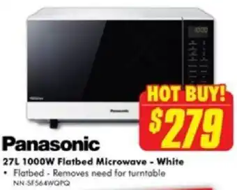 The Good Guys 27L 1000W Flatbed Microwave - White offer