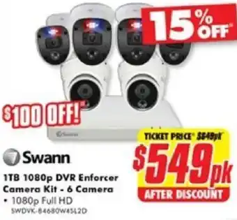 The Good Guys 1TB 1080p DVR Enforcer Camera Kit - 6 Camera offer
