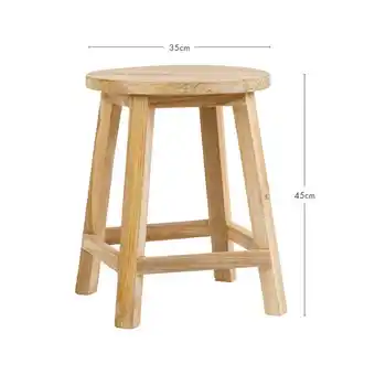 Pillow Talk Ward recycled teak round stool by m.u.s.e offer