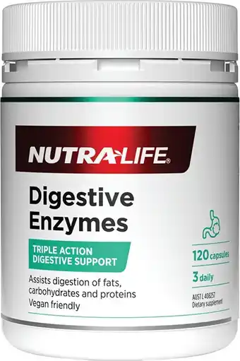healthylife Nutra-life digestive enzymes 120 capsules offer