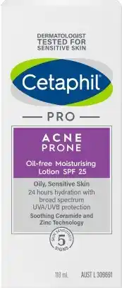 Cetaphil pro acne prone oil free moisturising lotion spf25 118ml