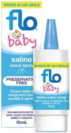 healthylife Flo baby saline nasal spray 15ml offer